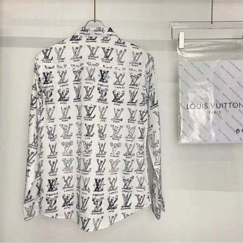 l**is V*t*n damier long sleeve shirt