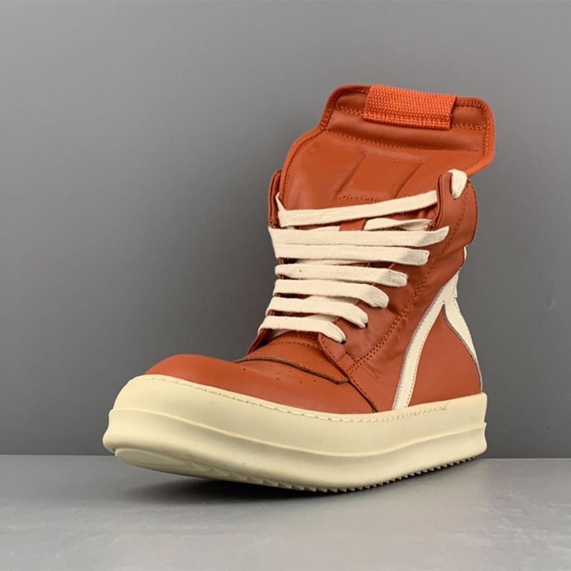 Rick Owens Geobasket High-Top Sneakers Orange