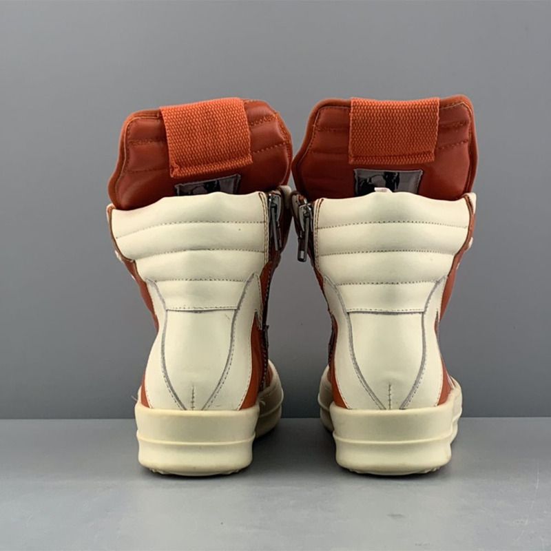 Rick Owens Geobasket High-Top Sneakers Orange