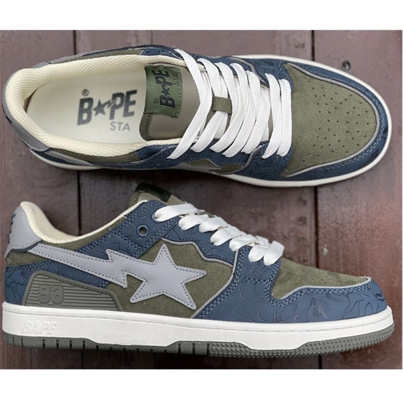Bapesta Solebox Sneaker In Blue&Grass Green