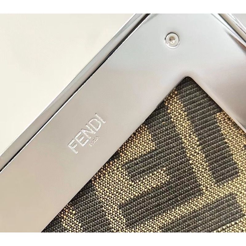 F**di first small silver leather bag