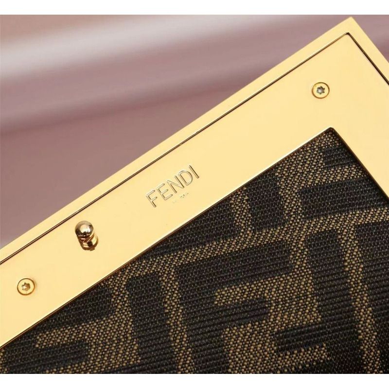 F**di first small brown leather bag