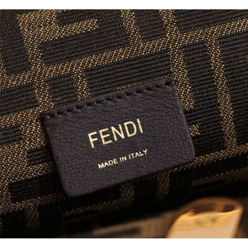 F**di first small black leather bag