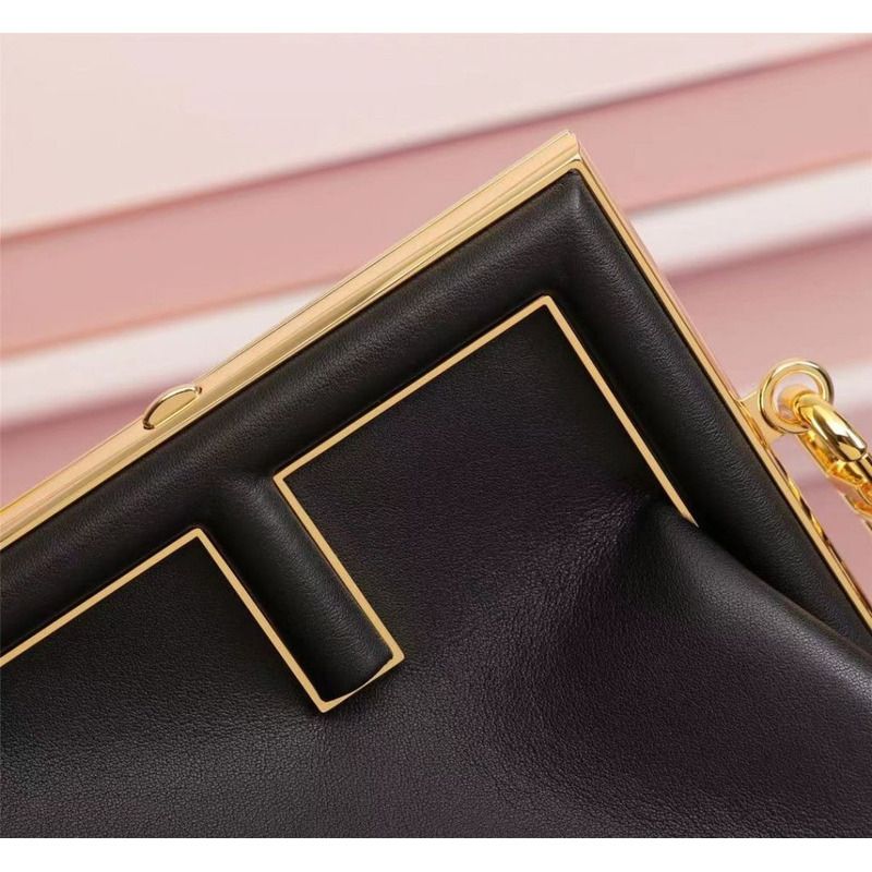 F**di first small black leather bag