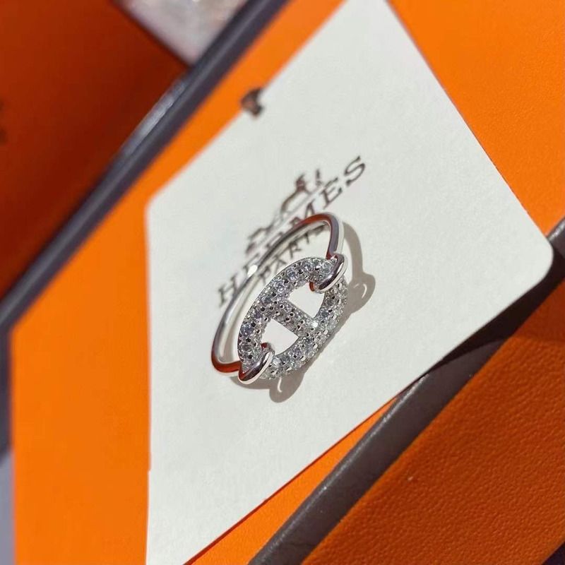 H**mes rose gold/ silve rings