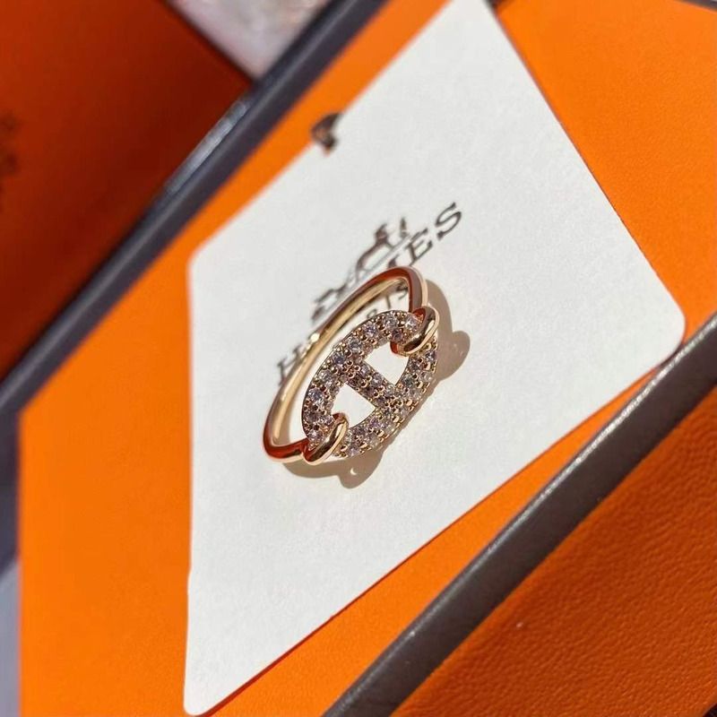 H**mes rose gold/ silve rings