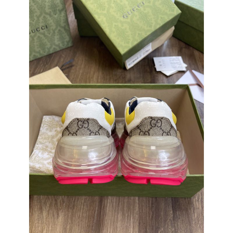 g*u*i g*u*i rhyton gg-S*p*e canvas trainers beige/blue