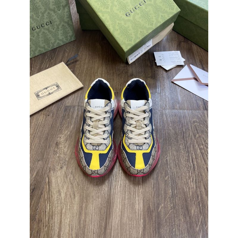 g*u*i g*u*i rhyton gg-S*p*e canvas trainers beige/blue