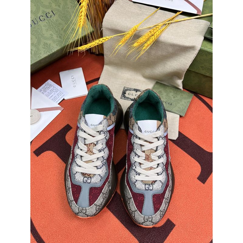 g*u*i rhyton gg-S*p*e canvas trainers  brown/beige