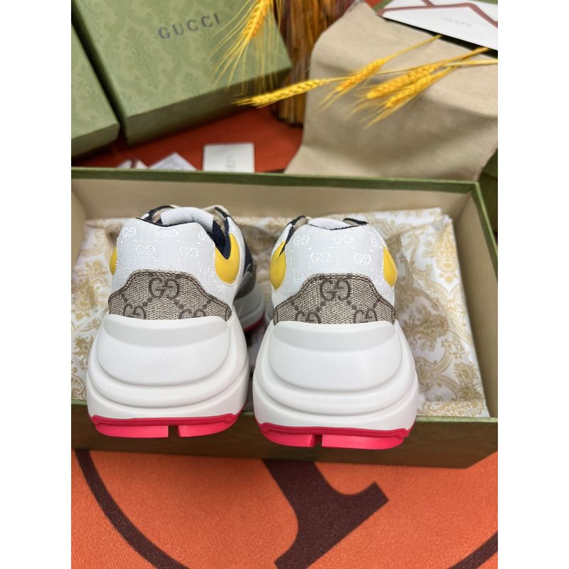 g*u*i rhyton gg-S*p*e canvas trainers beige/blue