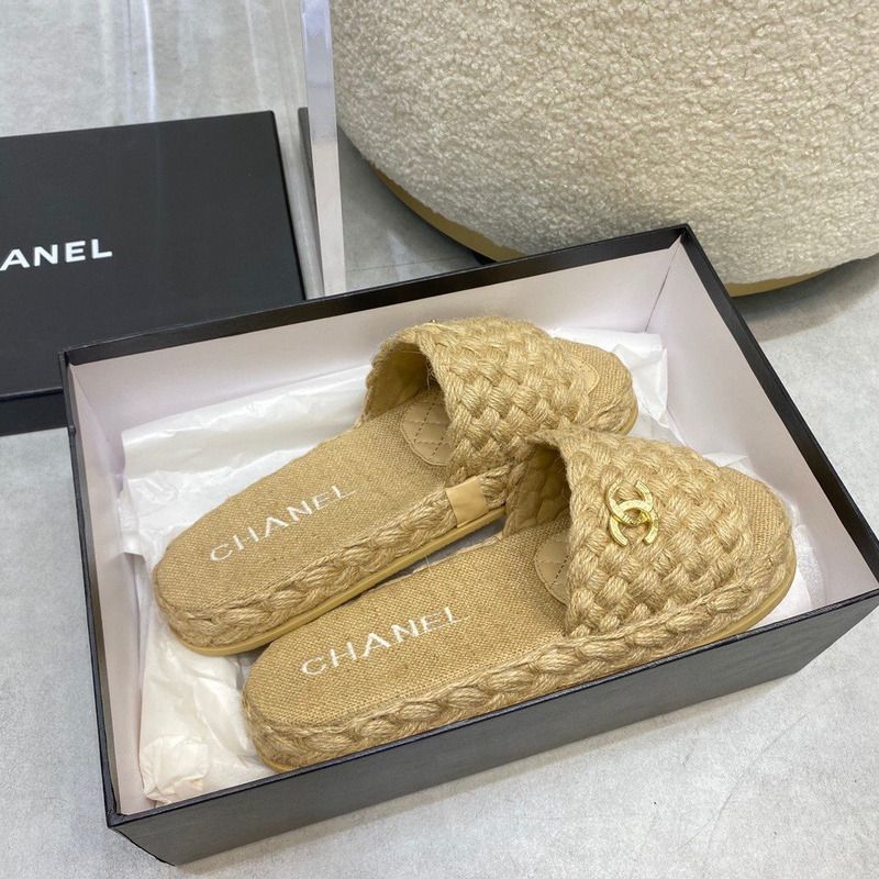 Ch*el womens slide sandals