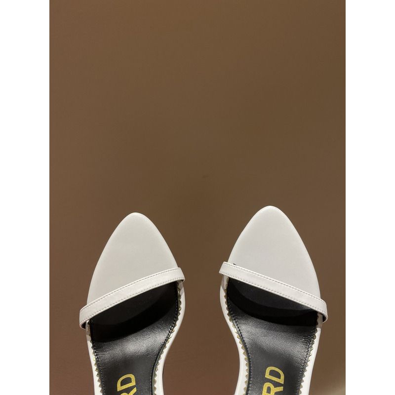 Tom Ford White PADLOCK SANDALS