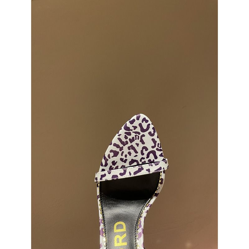 TOM FORD Purple Cow Pattern PADLOCK POINTY NAKED SANDAL