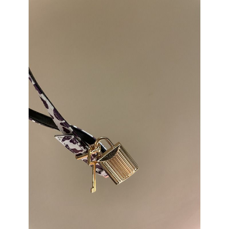 TOM FORD Purple Cow Pattern PADLOCK POINTY NAKED SANDAL