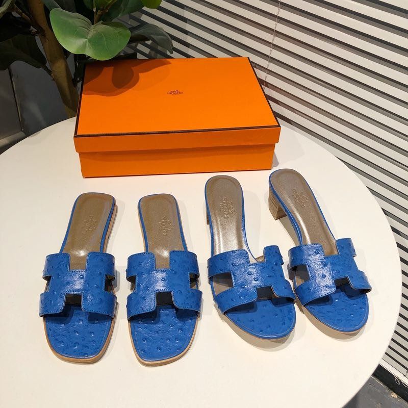 H**mes oasis sandals in blue