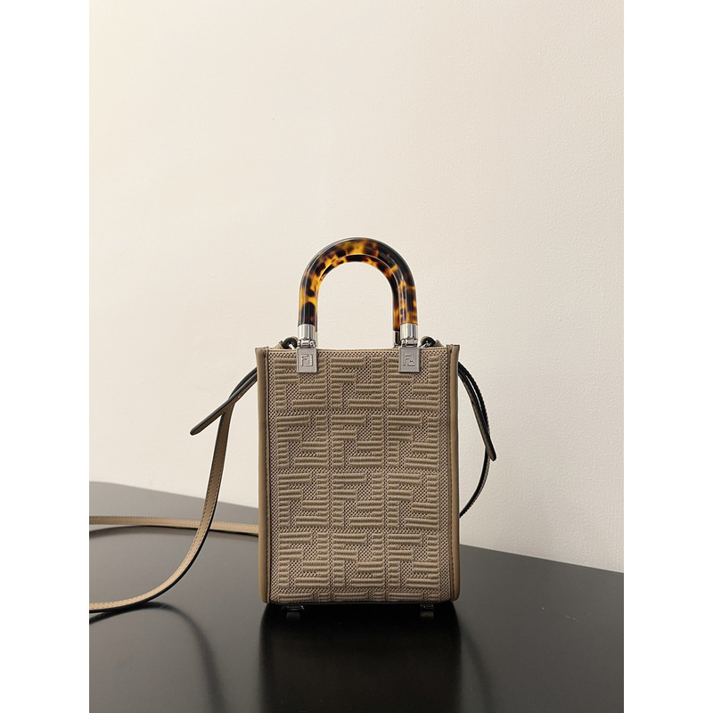 F**di sunshine mini shouldr bag brown