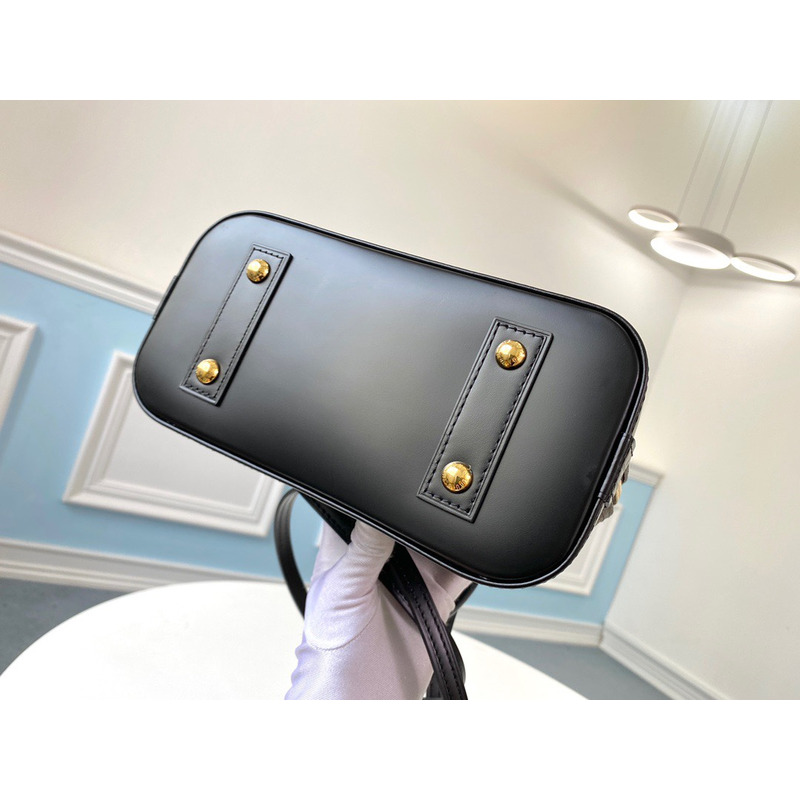 LV Alma Canvas Medium Handbag Black