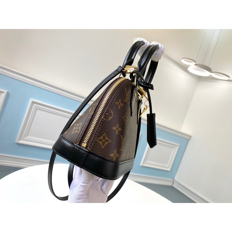 LV Alma Canvas Medium Handbag Black
