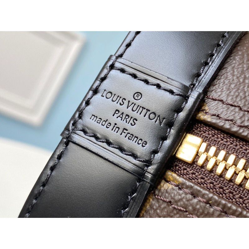 LV Alma Canvas Medium Handbag Black