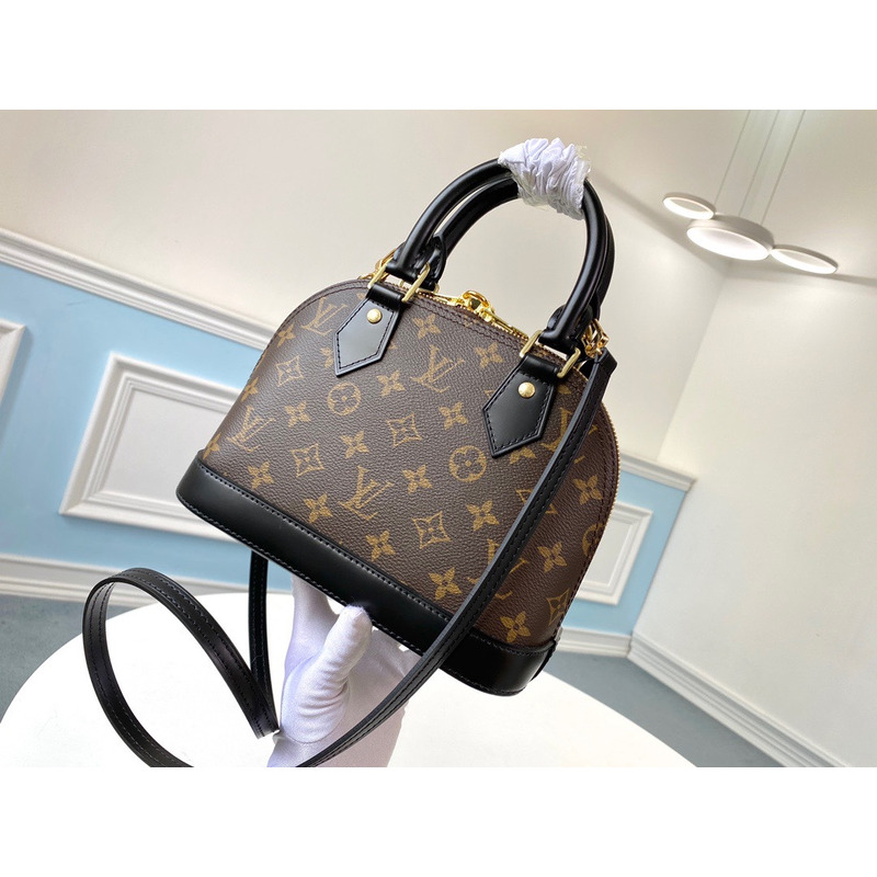 LV Alma Canvas Medium Handbag Black