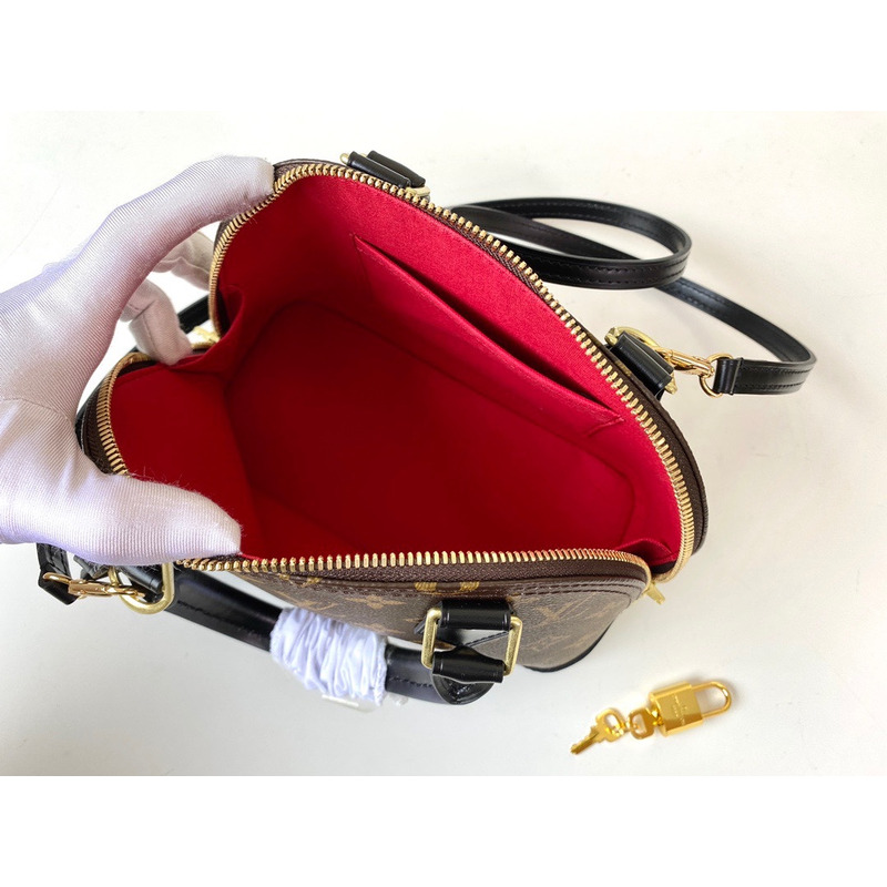 LV Alma Canvas Medium Handbag Black