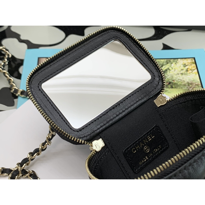 Ch*el box bag mini tote bags black