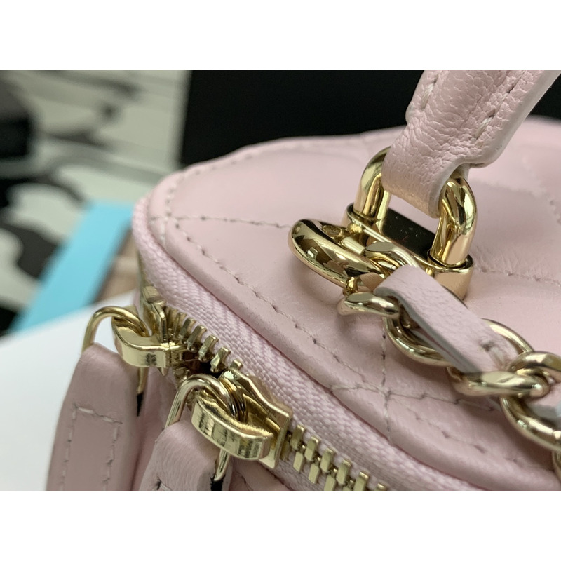 Ch*el box bag mini tote pink