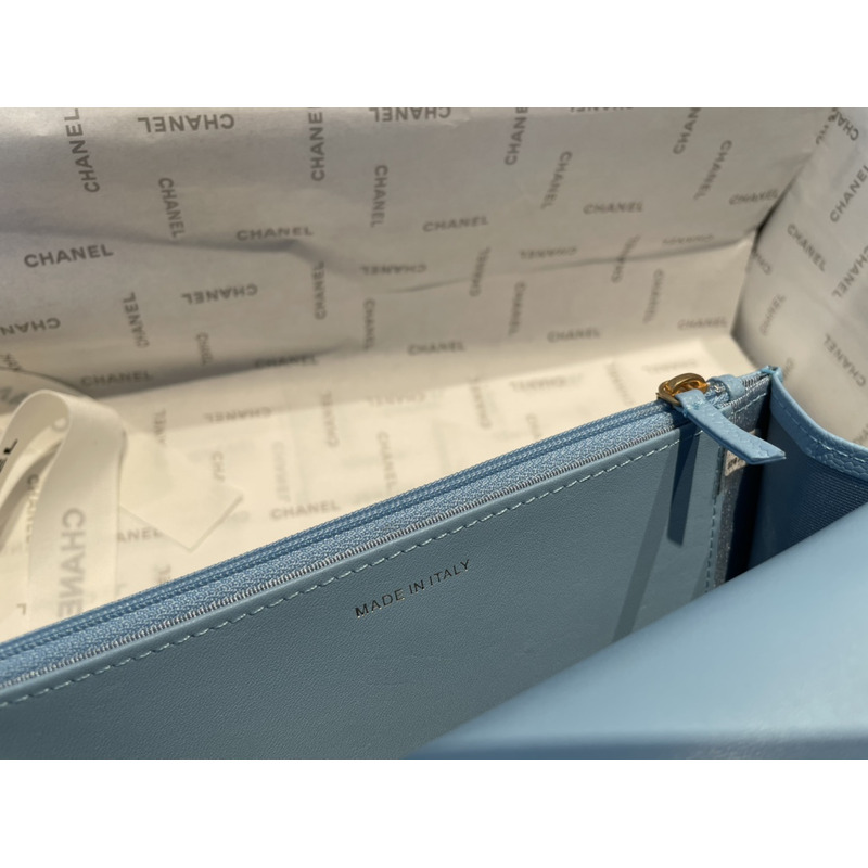 Ch*el coco trendy woc handle bag blue