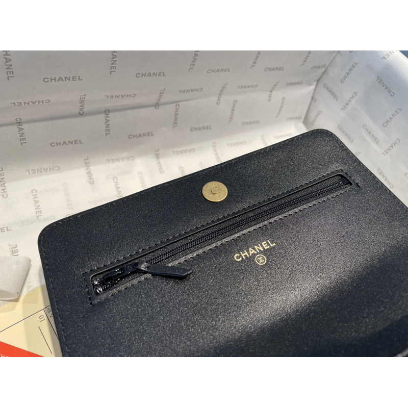 Ch*el coco trendy woc handle bag black