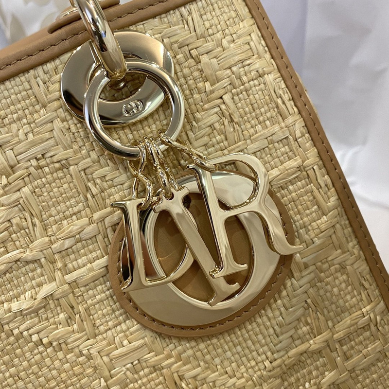 D*or medium lady D*or bag raffia cannage 24 x 20 x 11