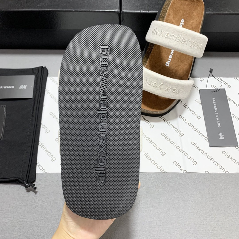 Alexander Wang Embroidered-Logo Open-Toe Sandals White