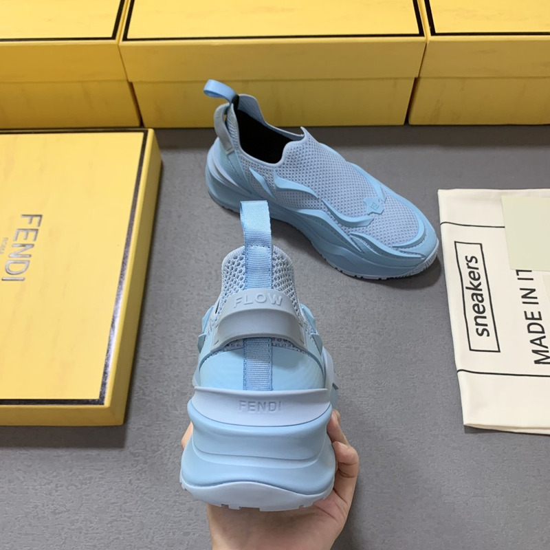 F**di flow light blue mesh running sneakers