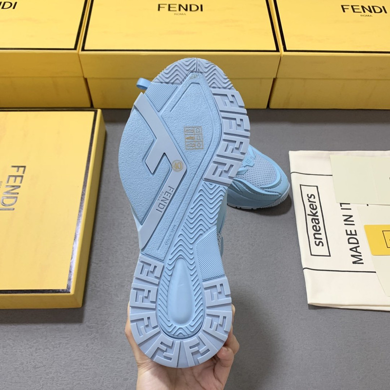 F**di flow light blue mesh running sneakers