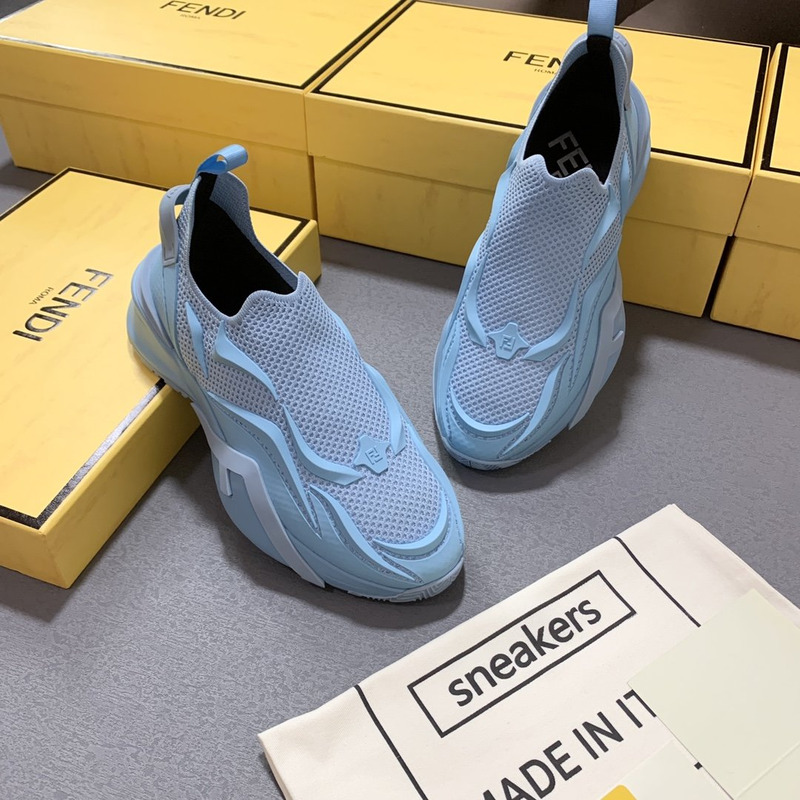 F**di flow light blue mesh running sneakers