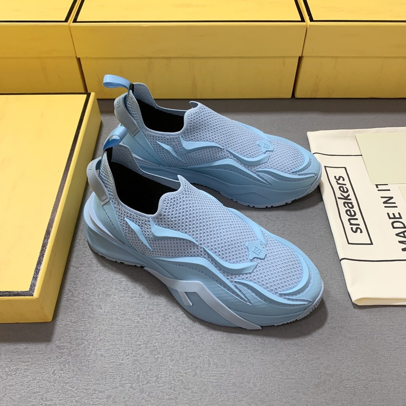 F**di flow light blue mesh running sneakers