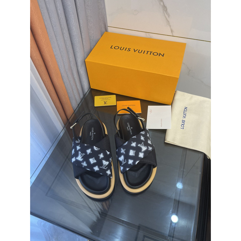 l**is V*t*n flat comfort sandal for summer black