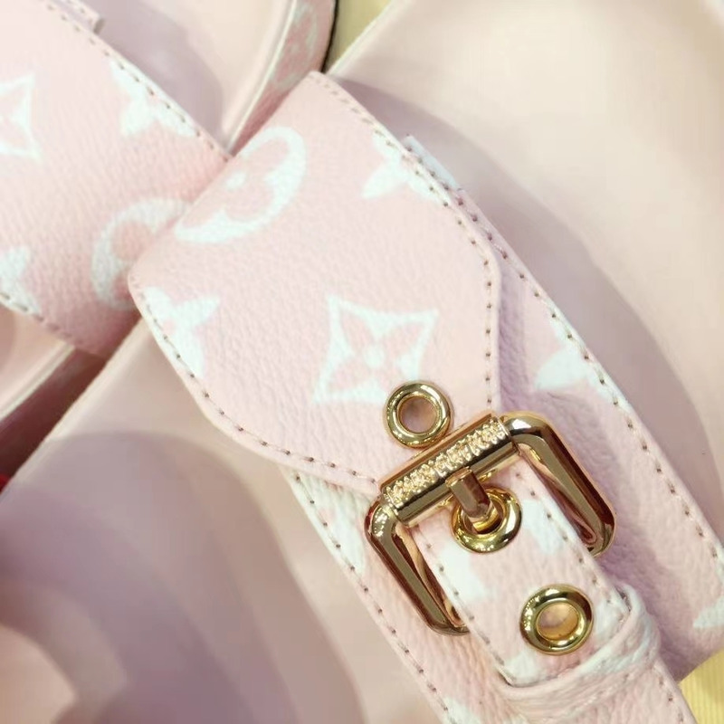 LV Bom Dia Red and Pink Mule