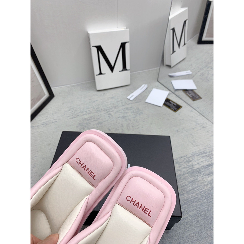 Ch*el thong sandals pink