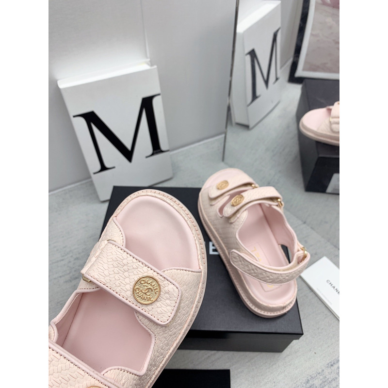 Ch*el dad sandals pink