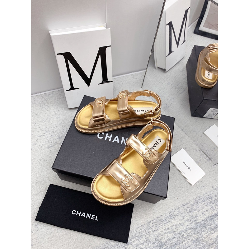Ch*el dad sandals gold