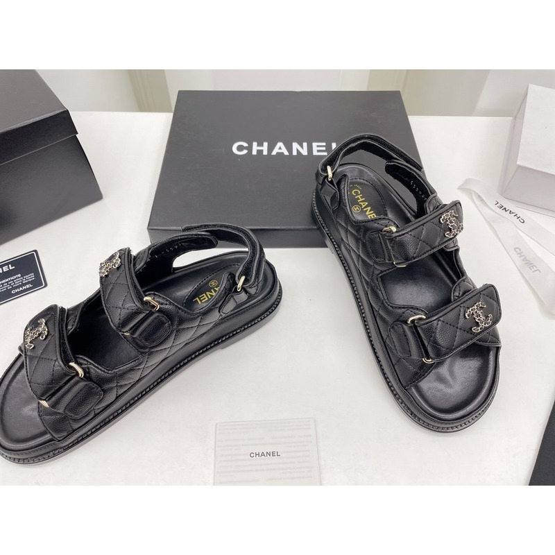 Ch*el dad dandals leather black