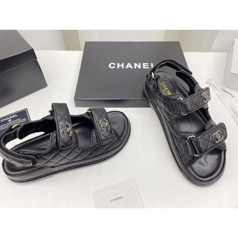 Ch*el dad dandals leather black