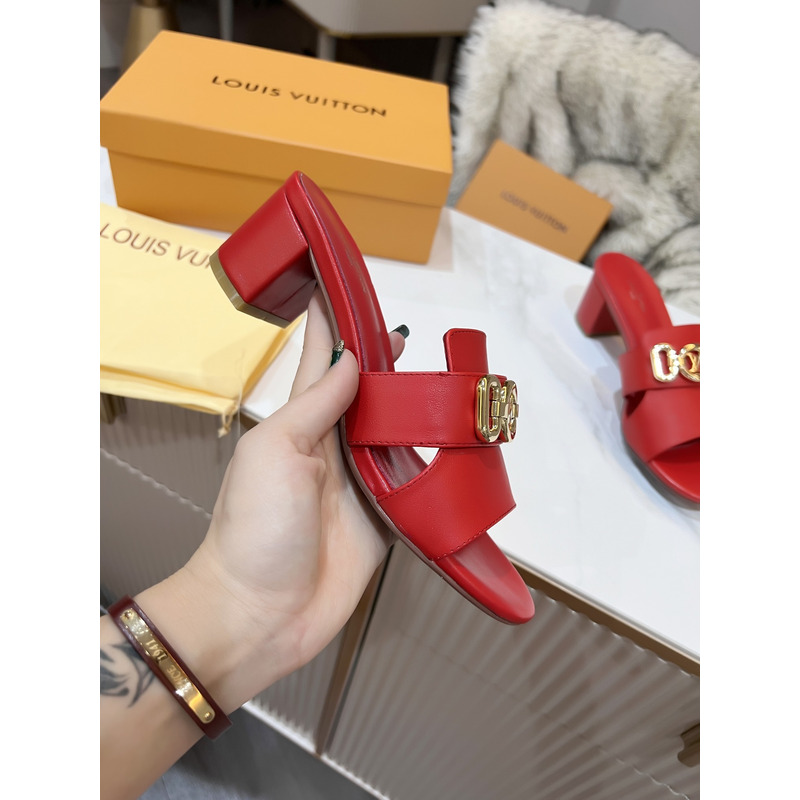 l**is V*t*n lock it mules sandals red