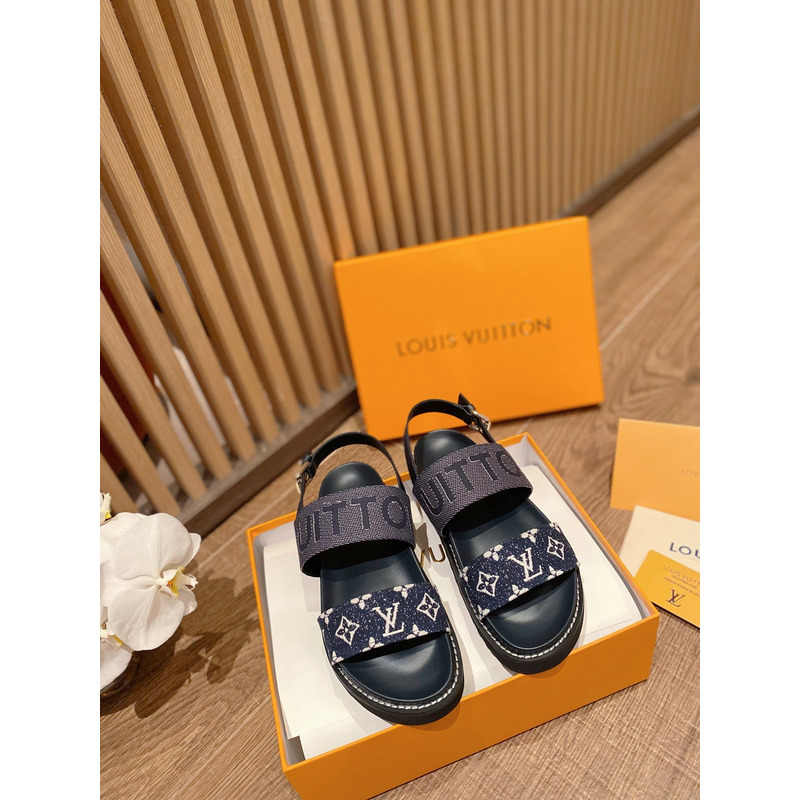 Lv Paseo Comfort Flat Sandals Black
