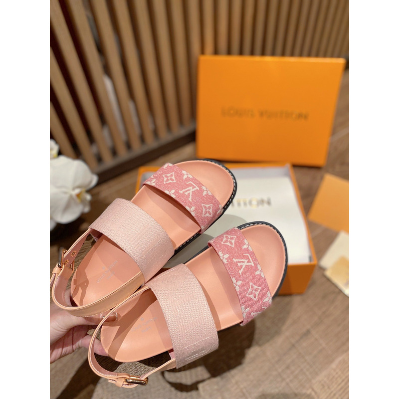 Lv Paseo Comfort Flat Sandals Pink