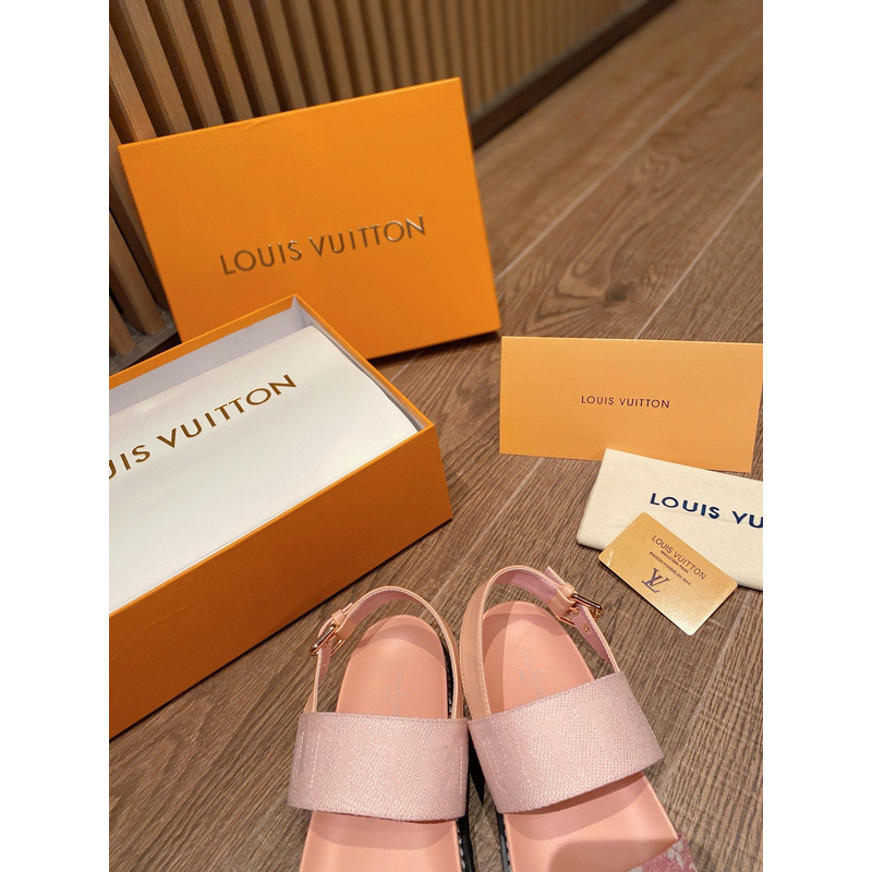 Lv Paseo Comfort Flat Sandals Pink