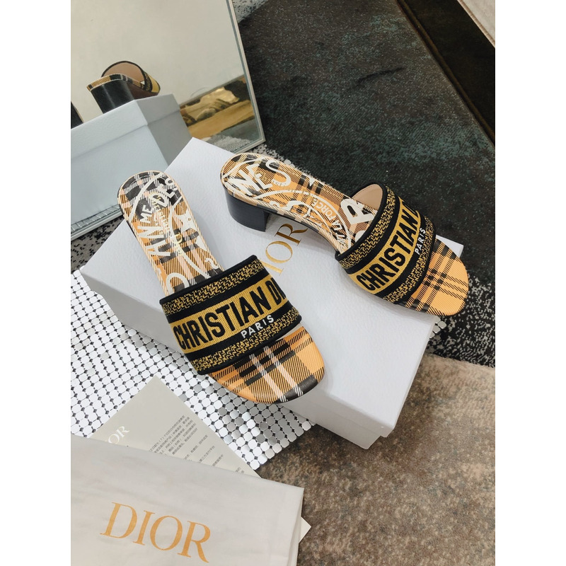 D*or jacquard embroidered sandals