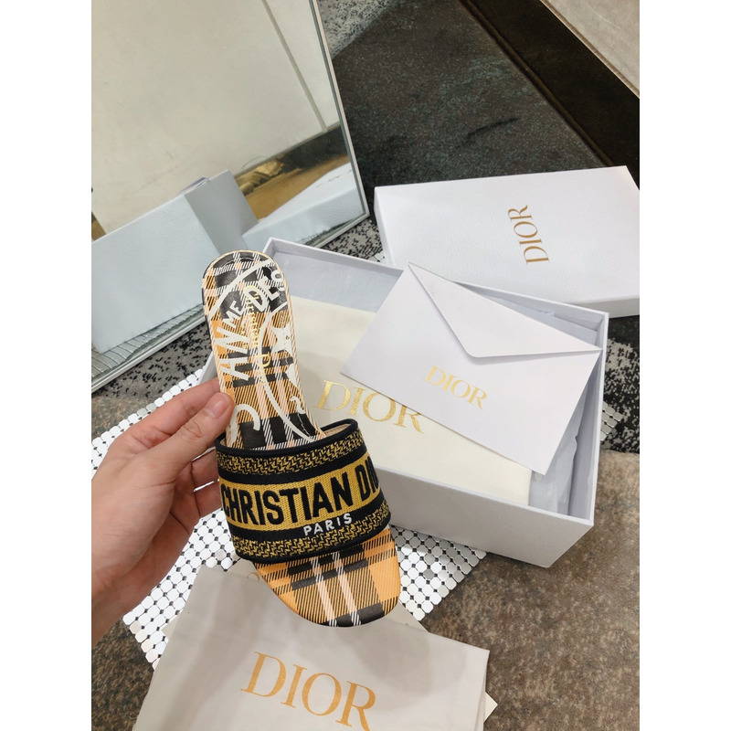 D*or jacquard embroidered sandals