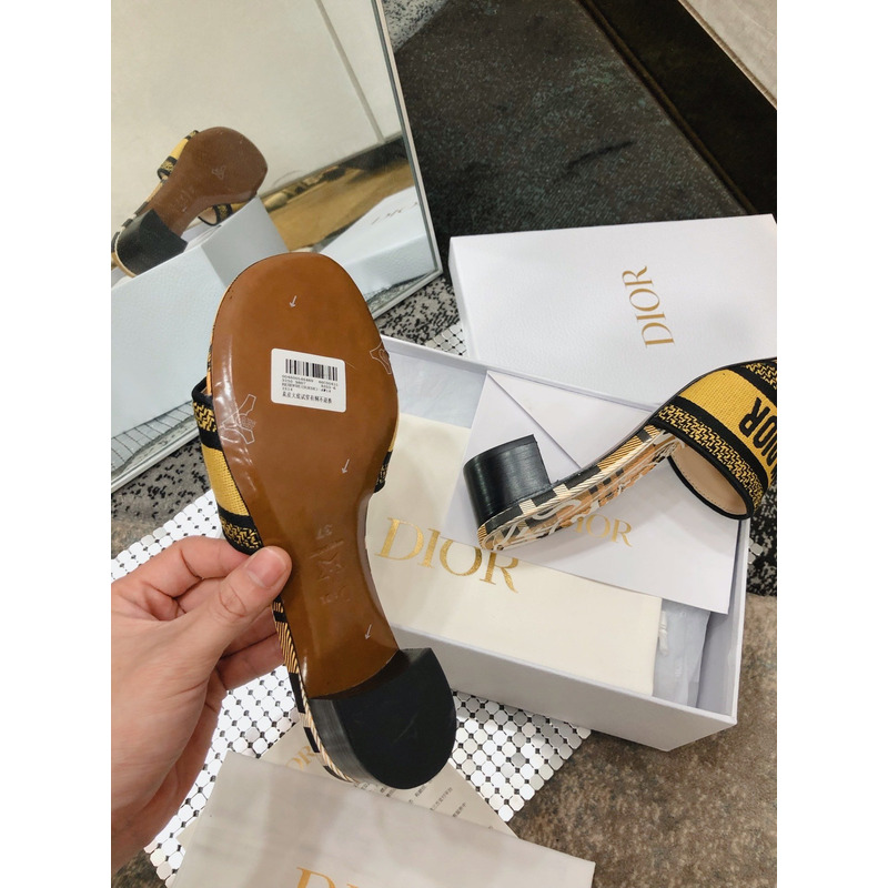 D*or jacquard embroidered sandals