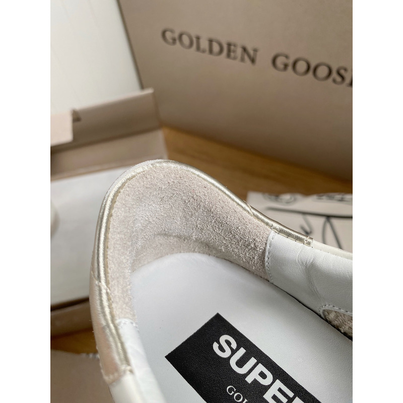 golden goose S*per-star sneakers with glitter and gold heel tab